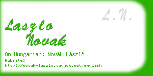 laszlo novak business card